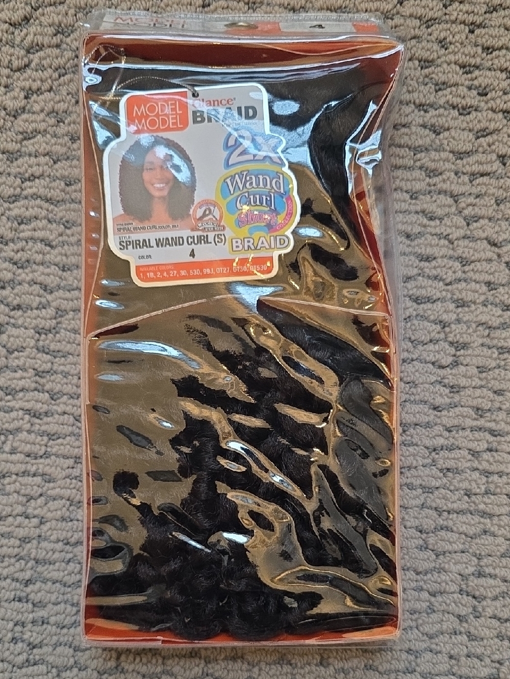 Model Model Spiral Wand Curl Braid Hair Extensions - Black Brown Color 4